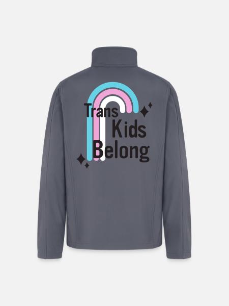 Trans Kids Belong - Men’s Soft Shell Jacket - gray