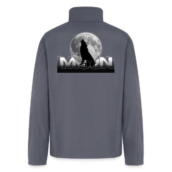 Moonlit Wolf Howl - Men’s Soft Shell Jacket - gray - Back