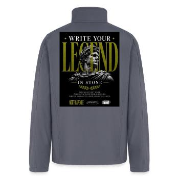 Write Your Legacy in Stone - Men’s Soft Shell Jacket - gray - Back