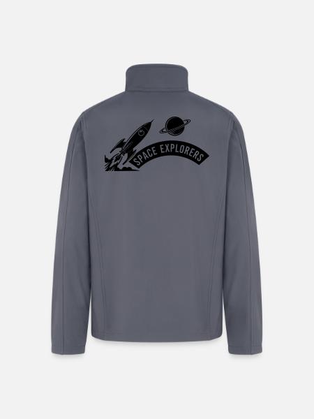 Space Explorers Logo - Men’s Soft Shell Jacket - gray