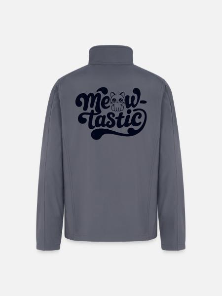 Cat Meow-Tastic Fantastic - Men’s Soft Shell Jacket - gray