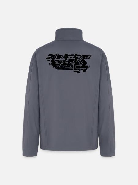 Graffiti Piece - Black - Men’s Soft Shell Jacket - gray