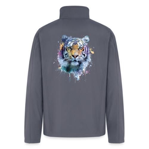 Splash-Art Tiger Face - Men’s Soft Shell Jacket