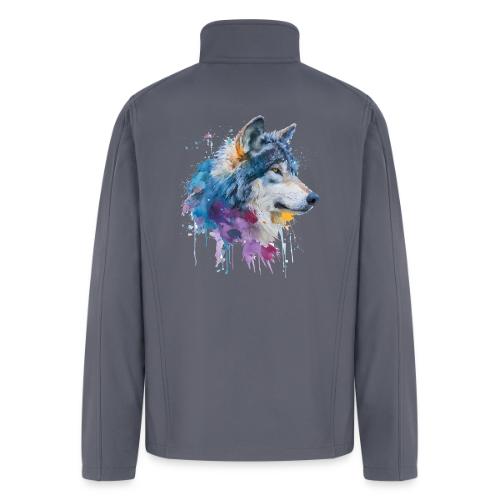 Splash-Art Wolf Head - Men’s Soft Shell Jacket