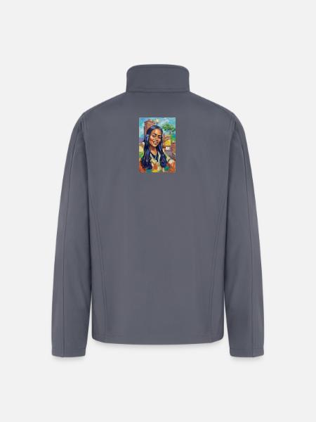 Bluehair City Portrait - Men’s Soft Shell Jacket - gray