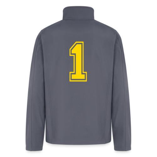 Number 1 in a classic athletic collegiate font - Men’s Soft Shell Jacket