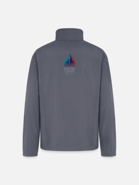 Warning Triangle Gradient - Men’s Soft Shell Jacket - gray