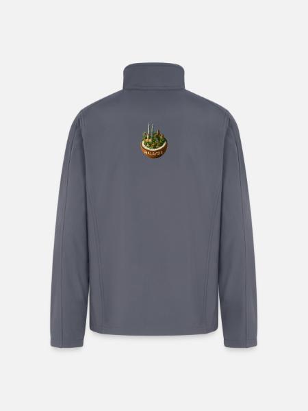 Malaysia Coconut Cityscape - Men’s Soft Shell Jacket - gray