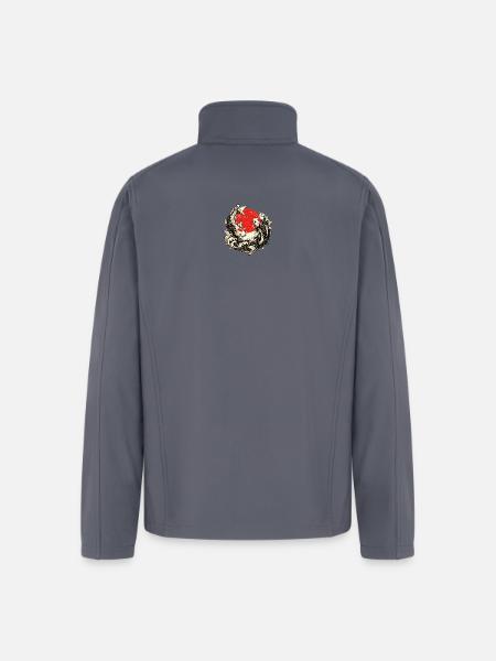 Koi Swirl Red Sun Wave - Men’s Soft Shell Jacket - gray