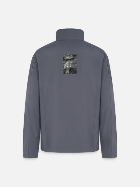 Good Shepherd - Dark Image - Men’s Soft Shell Jacket - gray