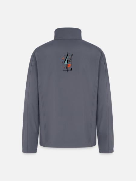 Unique face design - Men’s Soft Shell Jacket - gray