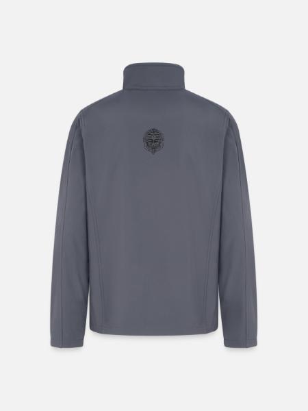 Skull Crest with Wings Emblem - Men’s Soft Shell Jacket - gray