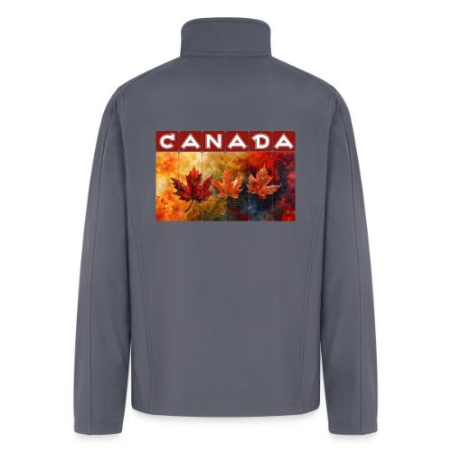 Painted Canada Leaves - Men’s Soft Shell Jacket