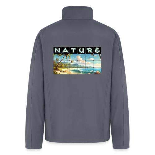 Nature: Sun-Kissed Shore - Men’s Soft Shell Jacket