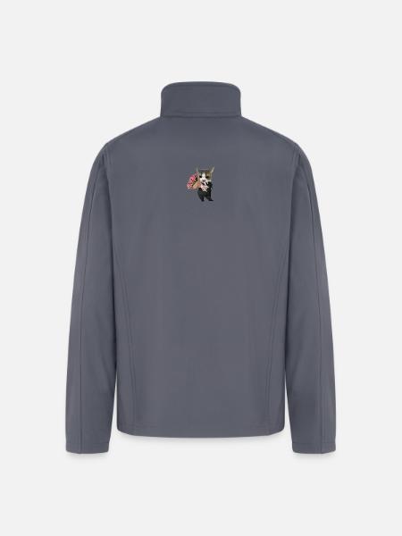 Cat in Suit with Bouquet - Men’s Soft Shell Jacket - gray