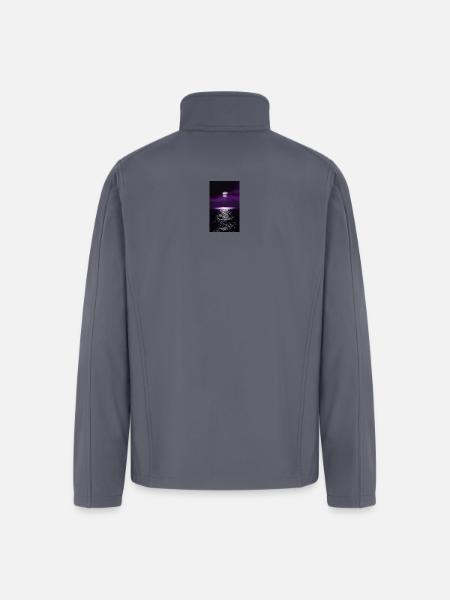 Moonlit Purple Ocean - Men’s Soft Shell Jacket - gray