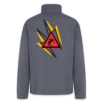 Electric Hazard Silhouette - Men’s Soft Shell Jacket - gray - Back