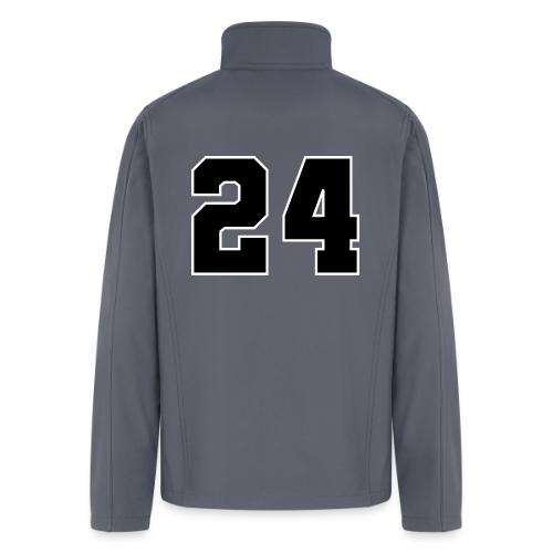 Varsity Number 24 College Font - Men’s Soft Shell Jacket