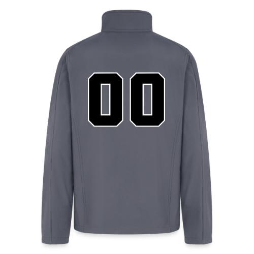 Varsity 00 Athletic Number Design - Men’s Soft Shell Jacket