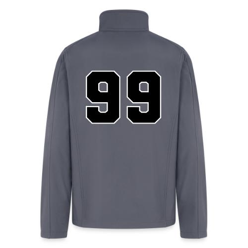 Varsity Number 99 Athletic Font - Men’s Soft Shell Jacket