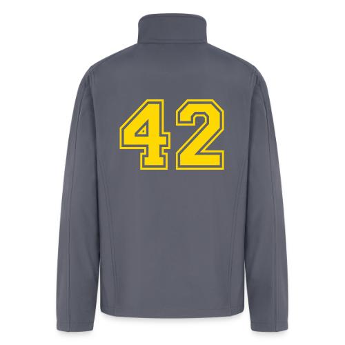 Number 42 in a classic athletic collegiate font - Men’s Soft Shell Jacket