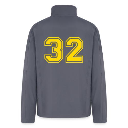 Number 32 in a classic athletic collegiate font - Men’s Soft Shell Jacket