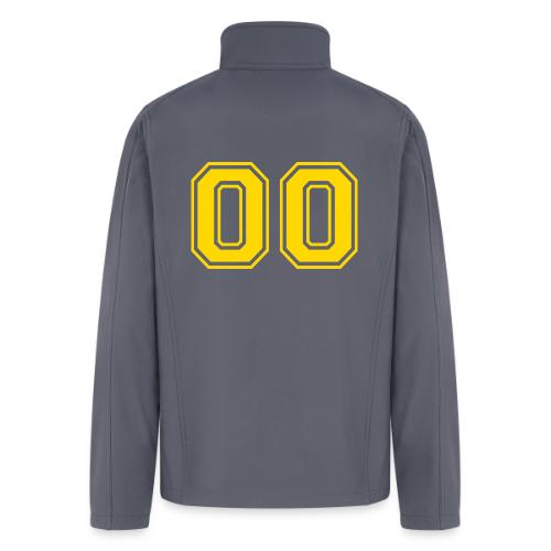 Number 00 in a classic athletic collegiate font - Men’s Soft Shell Jacket
