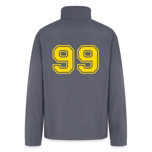 Number 99 in a classic athletic collegiate font - Men’s Soft Shell Jacket