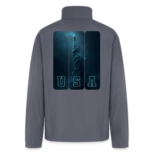 Neon Liberty USA Triptych - Men’s Soft Shell Jacket