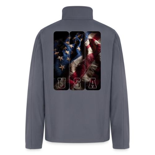 USA: Worn Stars and Stripes - Men’s Soft Shell Jacket