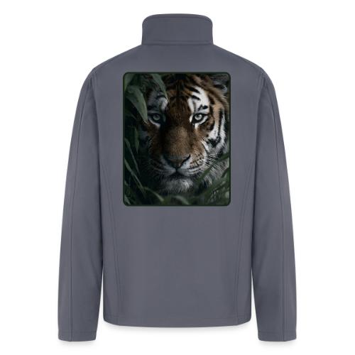 Tiger Jungle Eyes Wildlife Design - Men’s Soft Shell Jacket