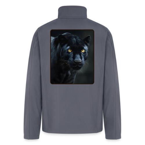 Black Panther Glowing Eyes Design - Men’s Soft Shell Jacket