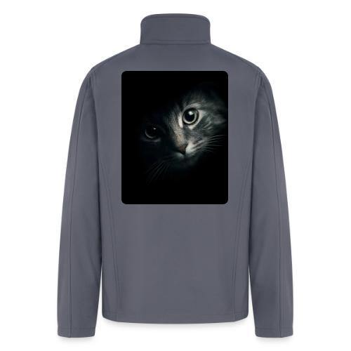 Cat Face in Shadow Close-Up Design - Men’s Soft Shell Jacket