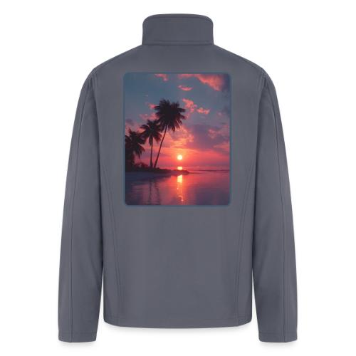Tropical Sunset Ocean Reflection Design - Men’s Soft Shell Jacket