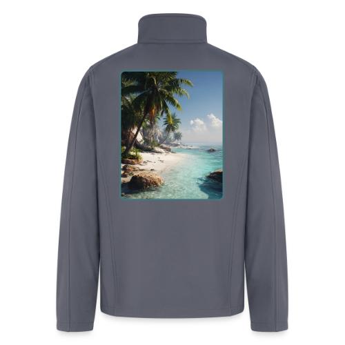 Tropical Beach Paradise Palm Design - Men’s Soft Shell Jacket
