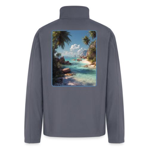 Tropical Island Paradise Ocean Design - Men’s Soft Shell Jacket
