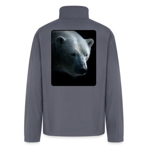 Polar Bear Close-Up Wildlife Design - Men’s Soft Shell Jacket