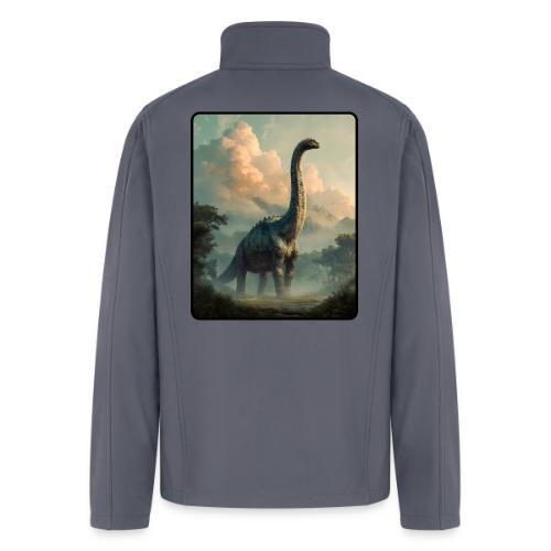 Brachiosaurus Prehistoric Scene Design - Men’s Soft Shell Jacket
