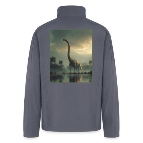 Brachiosaurus Misty Lake Design - Men’s Soft Shell Jacket