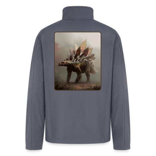Stegosaurus Misty Forest Design - Men’s Soft Shell Jacket