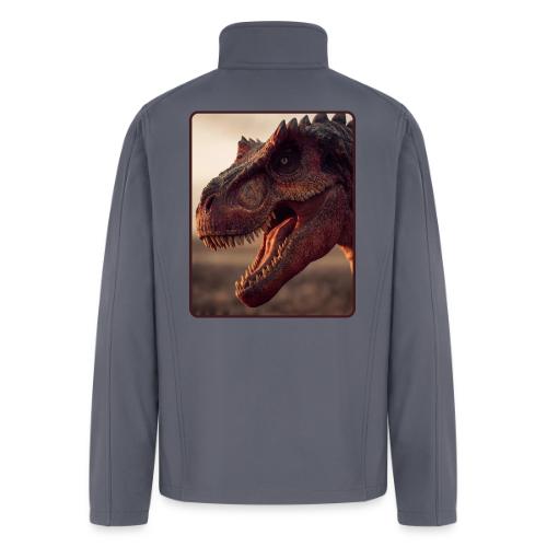 T Rex Roaring Close-Up Design - Men’s Soft Shell Jacket