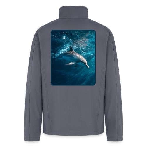 Dolphin Sunlit Ocean Serenity Design - Men’s Soft Shell Jacket