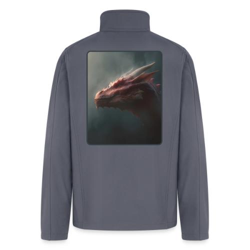 Red Dragon Fog Portrait Design - Men’s Soft Shell Jacket