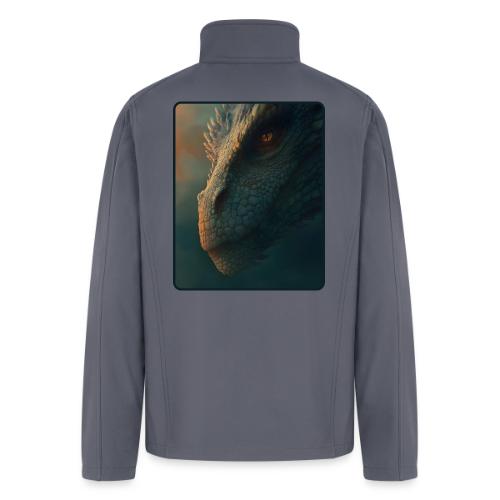 Golden Eye Dragon Close-Up Design - Men’s Soft Shell Jacket