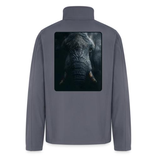 Shadow Elephant Intense Eyes Design - Men’s Soft Shell Jacket