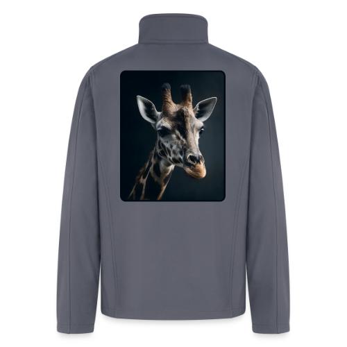 Majestic Giraffe Artistic Portrait Design - Men’s Soft Shell Jacket