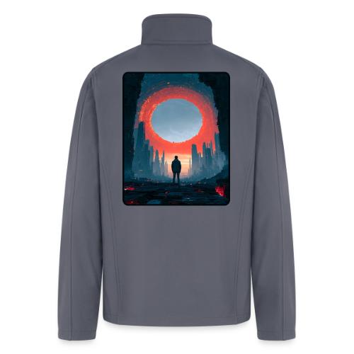 Cosmic Portal Future City Design - Men’s Soft Shell Jacket