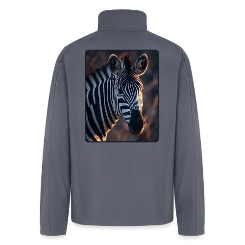 Majestic Zebra Sunset Portrait Design - Men’s Soft Shell Jacket