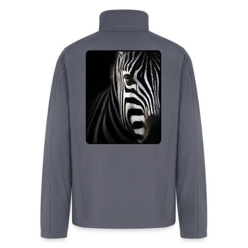 Zebra High Contrast Portrait Design - Men’s Soft Shell Jacket