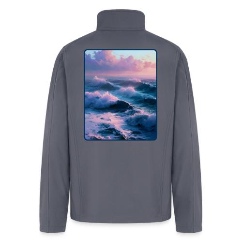 Dreamy Pastel Ocean Sunset Art - Men’s Soft Shell Jacket